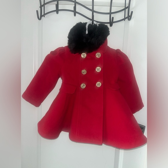 NWT Rothschild Girls' Double-Breasted Woolen Peacoat - Picture 1 of 3